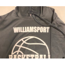 Black Dri-Fit Pullover Hooded Sweatshirt Basketball Hoop Logo